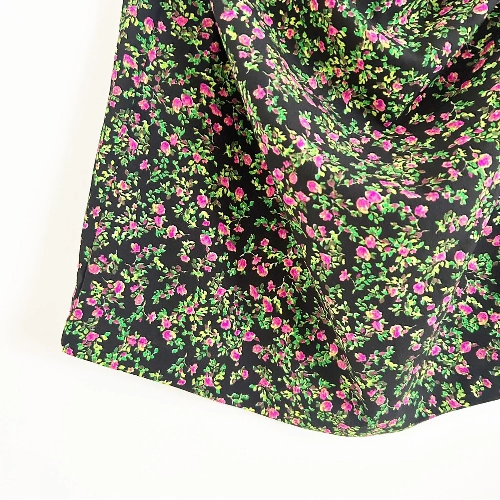 NEW Vero Moda Olga Floral Ruched Midi Skirt Size XS - Picture 4 of 8